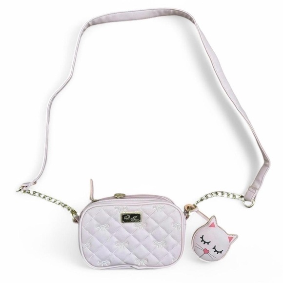 Betsey Johnson Handbags - Betsey Johnson rose pink bow crossbody bag